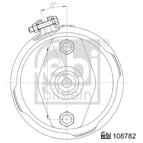 Membránový brzdový valec 108782 (FEBI Bilstein) - obr. 1