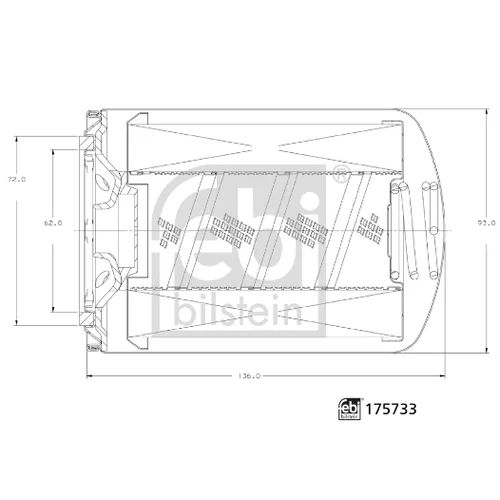 Filter chladiva 175733 (FEBI Bilstein) - obr. 1