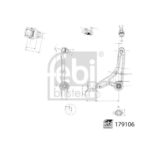 Rameno zavesenia kolies 179106 (FEBI Bilstein) - obr. 1