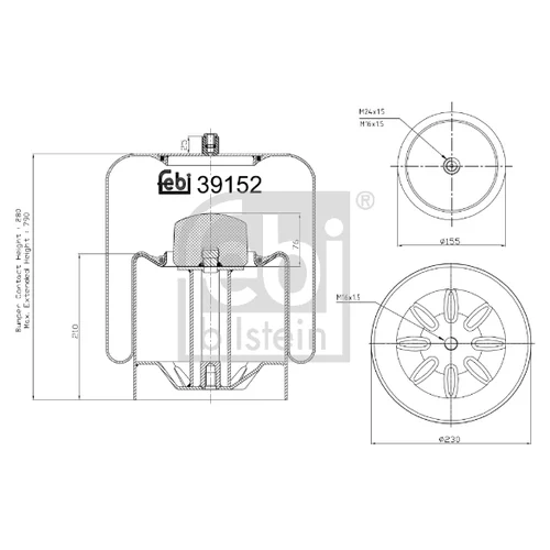 Mech pneumatického pruženia FEBI BILSTEIN 39152