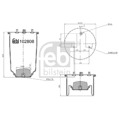 Mech pneumatického pruženia FEBI BILSTEIN 102808