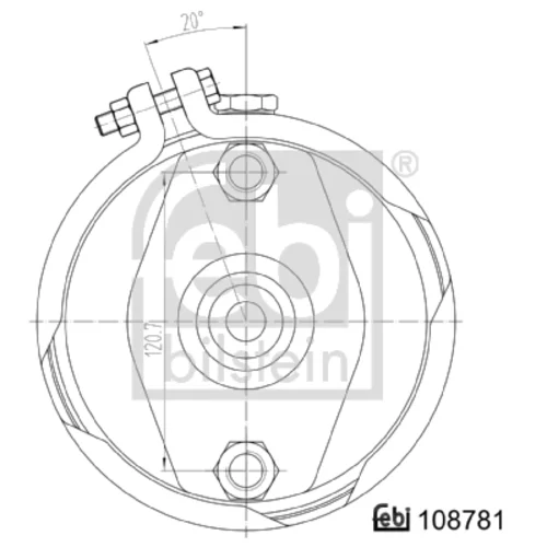 Membránový brzdový valec 108781 (FEBI Bilstein) - obr. 1