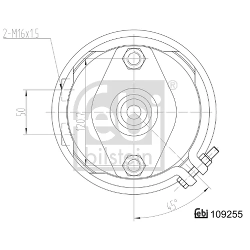 Membránový brzdový valec 109255 (FEBI Bilstein) - obr. 1