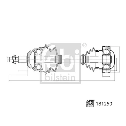 Hnací hriadeľ 181250 (FEBI Bilstein) - obr. 3