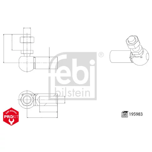 Guľová hlava radiacej tyče FEBI BILSTEIN 195983
