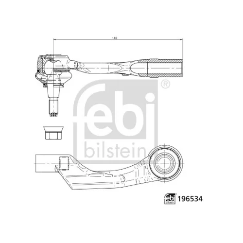 Hlava/čap spojovacej tyče riadenia FEBI BILSTEIN 196534