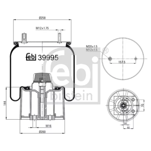 Mech pneumatického pruženia FEBI BILSTEIN 39995