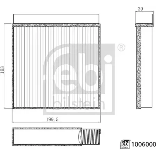 Filter vnútorného priestoru FEBI BILSTEIN 1006000