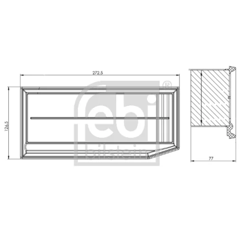 Vzduchový filter 174599 (FEBI Bilstein) - obr. 2