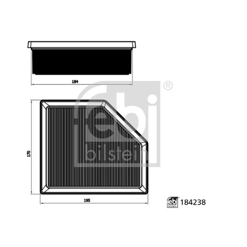 Vzduchový filter 184238 (FEBI Bilstein) - obr. 2