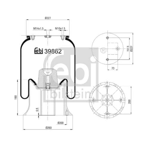 Mech pneumatického pruženia FEBI BILSTEIN 39862