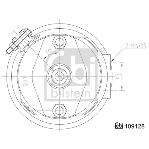 Membránový brzdový valec 109128 (FEBI Bilstein) - obr. 1