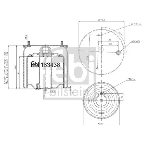 Mech pneumatického pruženia FEBI BILSTEIN 183438