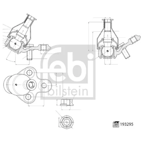 Zvislý/nosný čap FEBI BILSTEIN 193295