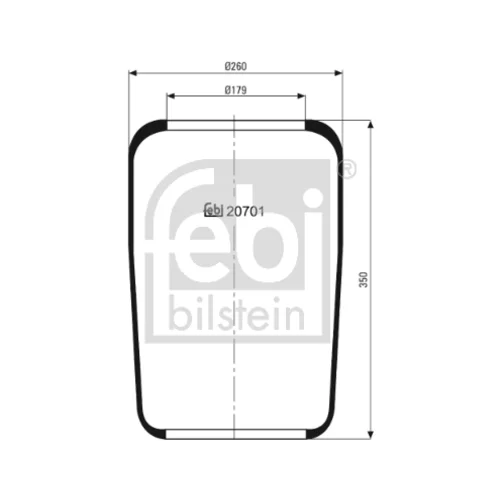 Mech pneumatického pruženia FEBI BILSTEIN 20701