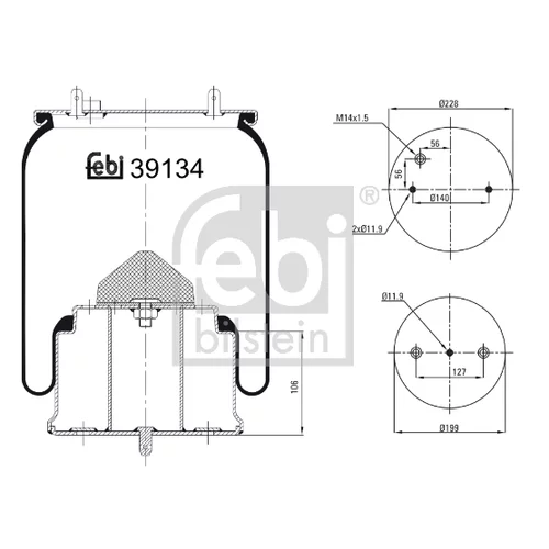 Mech pneumatického pruženia FEBI Bilstein 39134
