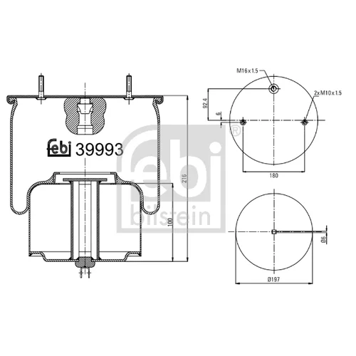 Mech pneumatického pruženia FEBI BILSTEIN 39993