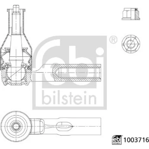 Hlava/čap spojovacej tyče riadenia FEBI BILSTEIN 1003716