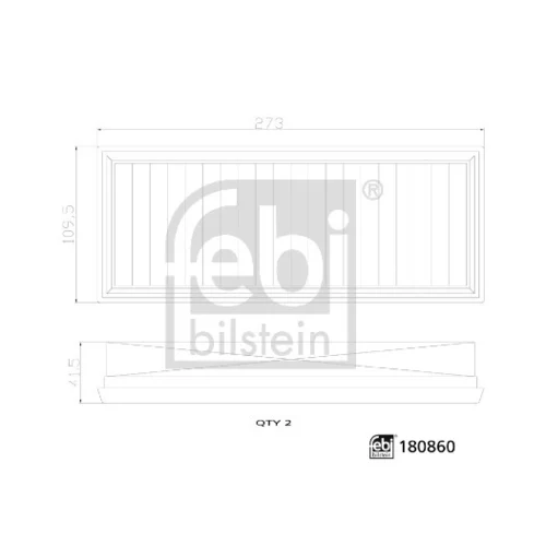 Súprava vzduchových filtrov 180860 (FEBI Bilstein) - obr. 2