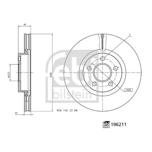Brzdový kotúč FEBI BILSTEIN 196211