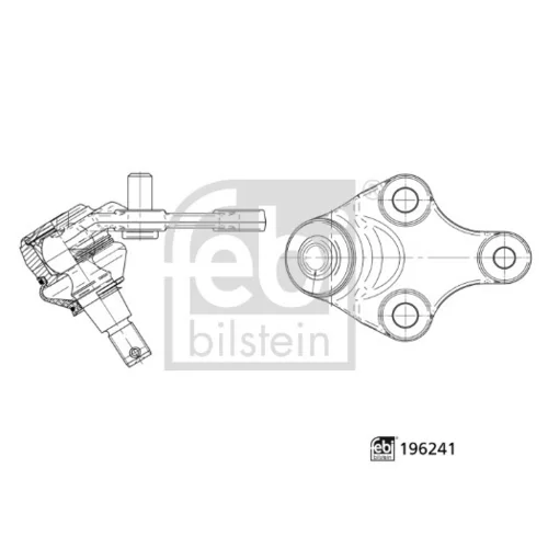 Zvislý/nosný čap 196241 (FEBI Bilstein) - obr. 2