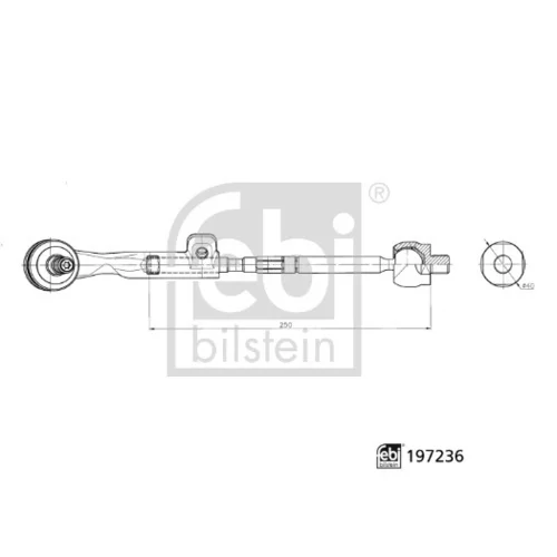 Axiálny čap tiahla riadenia FEBI BILSTEIN 197236