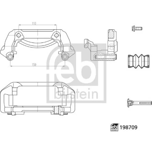 Držiak brzdového strmeňa FEBI BILSTEIN 198709