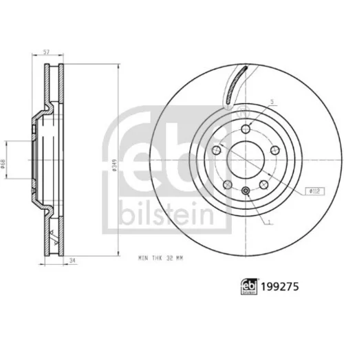 Brzdový kotúč FEBI BILSTEIN 199275
