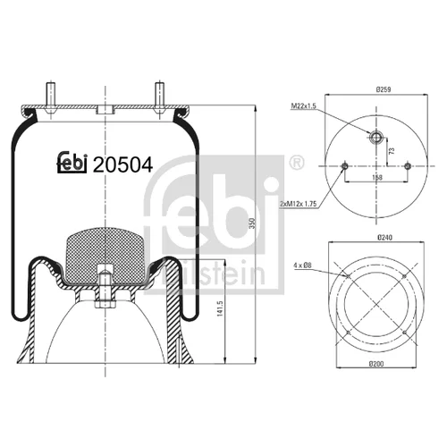 Mech pneumatického pruženia FEBI BILSTEIN 20504