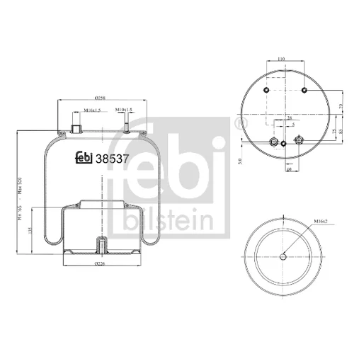 Mech pneumatického pruženia FEBI BILSTEIN 38537