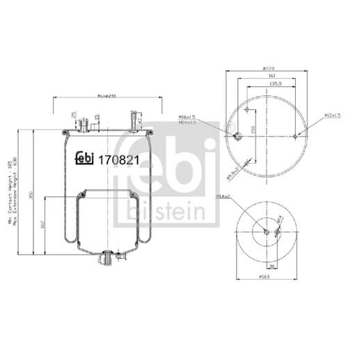 Mech pneumatického pruženia FEBI BILSTEIN 170821