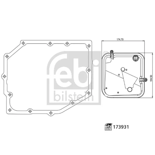 Sada hydraulického filtra automatickej prevodovky 173931 (FEBI Bilstein) - obr. 2