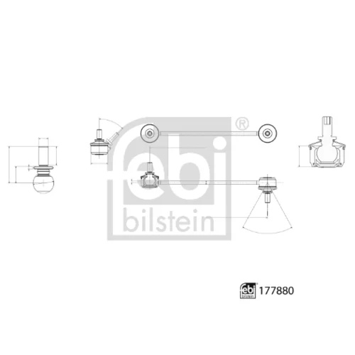 Tyč/Vzpera stabilizátora 177880 (FEBI Bilstein) - obr. 1