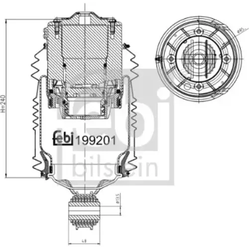 Mech pneumatického pruženia 199201 (FEBI Bilstein) - obr. 2