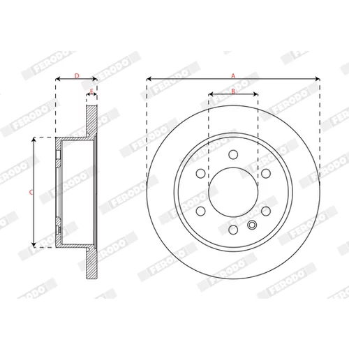 Brzdový kotúč DDF3030 /FERODO/ - obr. 2