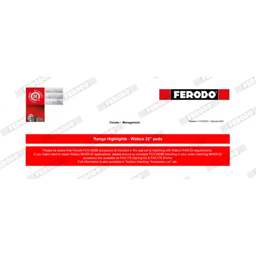 Sada brzdových platničiek kotúčovej brzdy FCV1828B /FERODO/ - obr. 2