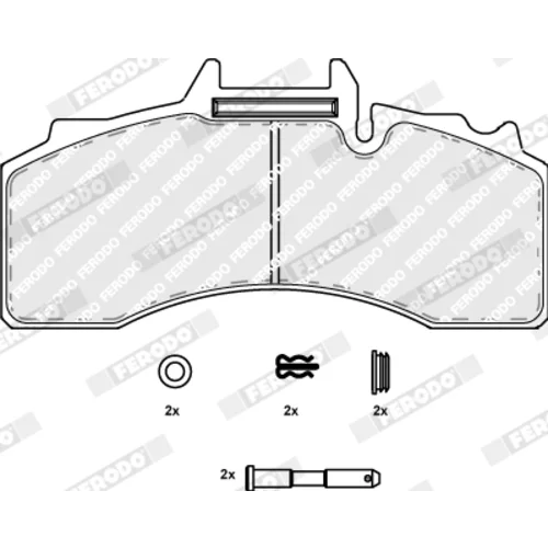 Sada brzdových platničiek kotúčovej brzdy FCV4282B /FERODO/ - obr. 1