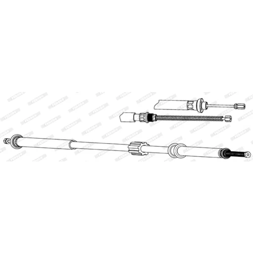 Ťažné lanko parkovacej brzdy FHB432644 /FERODO/ - obr. 1