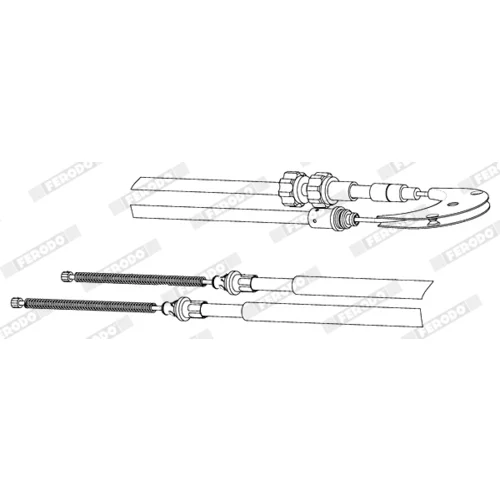 Ťažné lanko parkovacej brzdy FHB432662 /FERODO/ - obr. 1