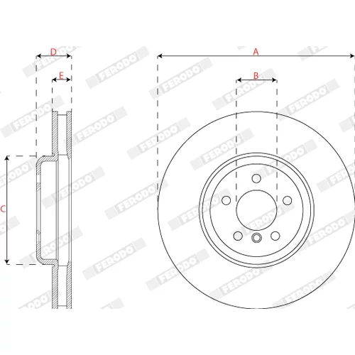 Brzdový kotúč DDF2042LC-1 /FERODO/ - obr. 2