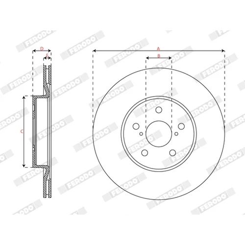 Brzdový kotúč DDF3100C /FERODO/ - obr. 2
