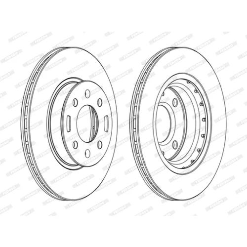 Brzdový kotúč DDF1840C /FERODO/ - obr. 3