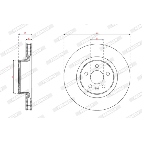 Brzdový kotúč DDF3017C-1 /FERODO/ - obr. 1