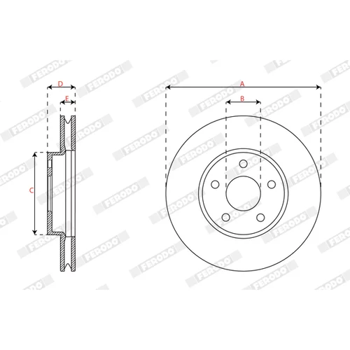 Brzdový kotúč DDF3020C /FERODO/ - obr. 2