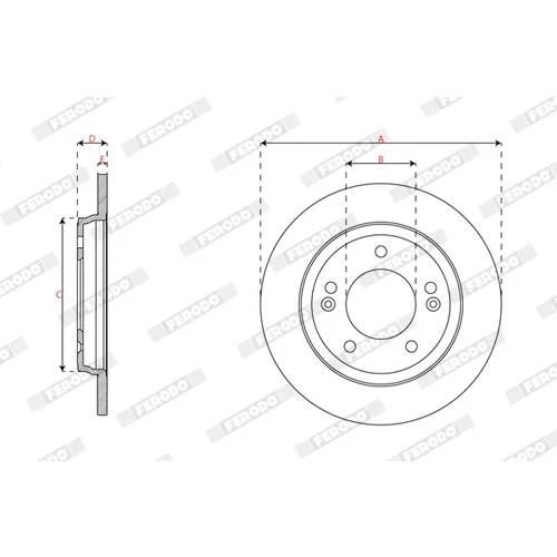 Brzdový kotúč DDF3037C /FERODO/ - obr. 2