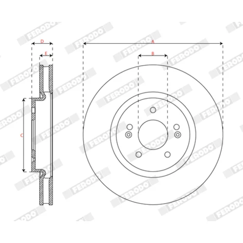 Brzdový kotúč DDF3102C-1 /FERODO/ - obr. 2