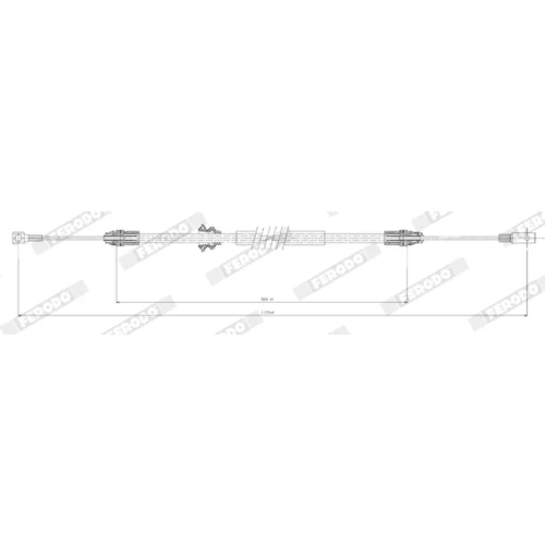 Ťažné lanko parkovacej brzdy FHB432808 /FERODO/ - obr. 1