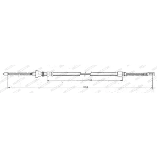 Ťažné lanko parkovacej brzdy FHB431210 /FERODO/ - obr. 1