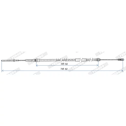 Ťažné lanko parkovacej brzdy FHB431240 /FERODO/ - obr. 1