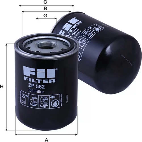 Olejový filter FIL FILTER ZP 562